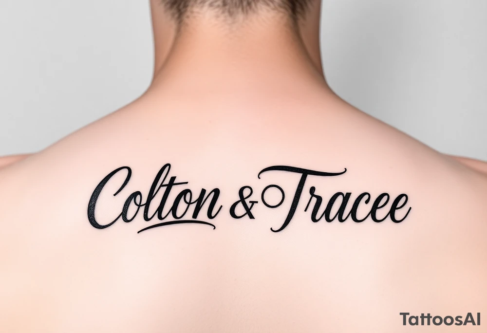 The names colton and tracee combined in one tattoo tattoo idea
