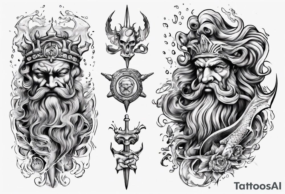 Poseidon tattoo idea