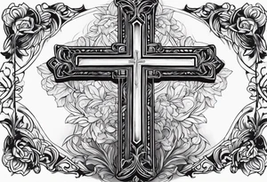 lighting with a cross tattoo idea