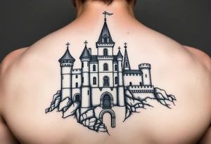 Germanic castle tattoo idea