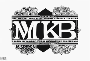 wrist tattoo with 
letters 
MKB tattoo idea