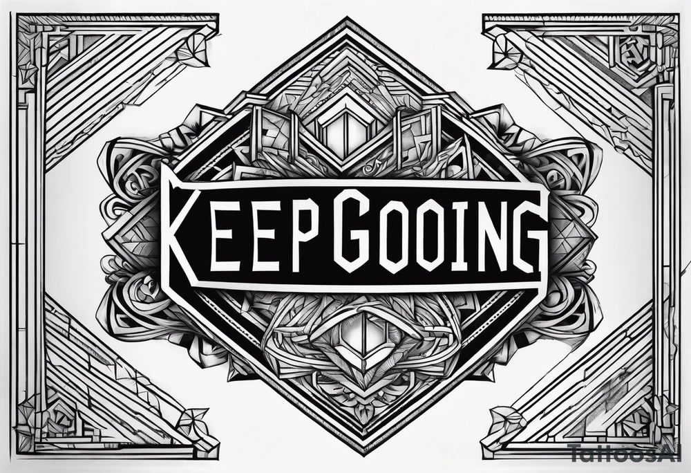 text Keep Going tattoo idea