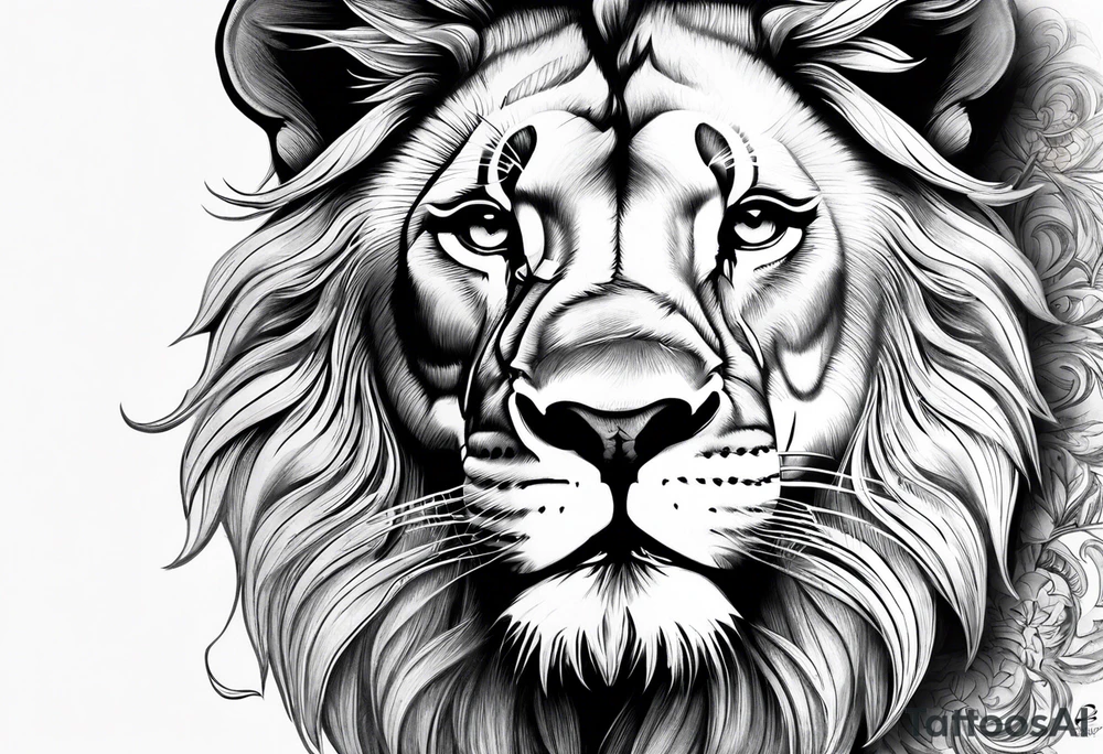 Lion head with Psalm 138:7 written out under it on a half sleeve. tattoo idea Lion head with Psalm 138:7 written out under it on a half sleeve. tattoo idea