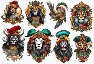 Chulapos in Madrid dancing a chotis tattoo idea