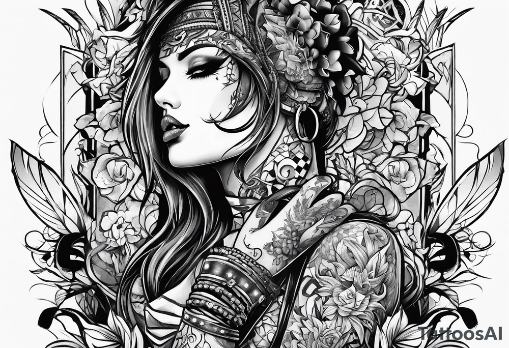 punk rocker tattoo idea