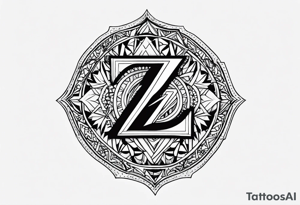 Small z•p•r letters tattoo idea