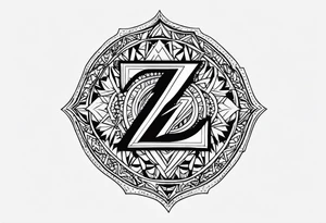 Small z•p•r letters tattoo idea