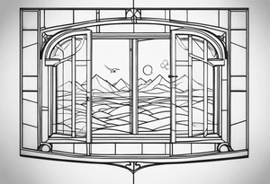 Frosted window pane tattoo idea