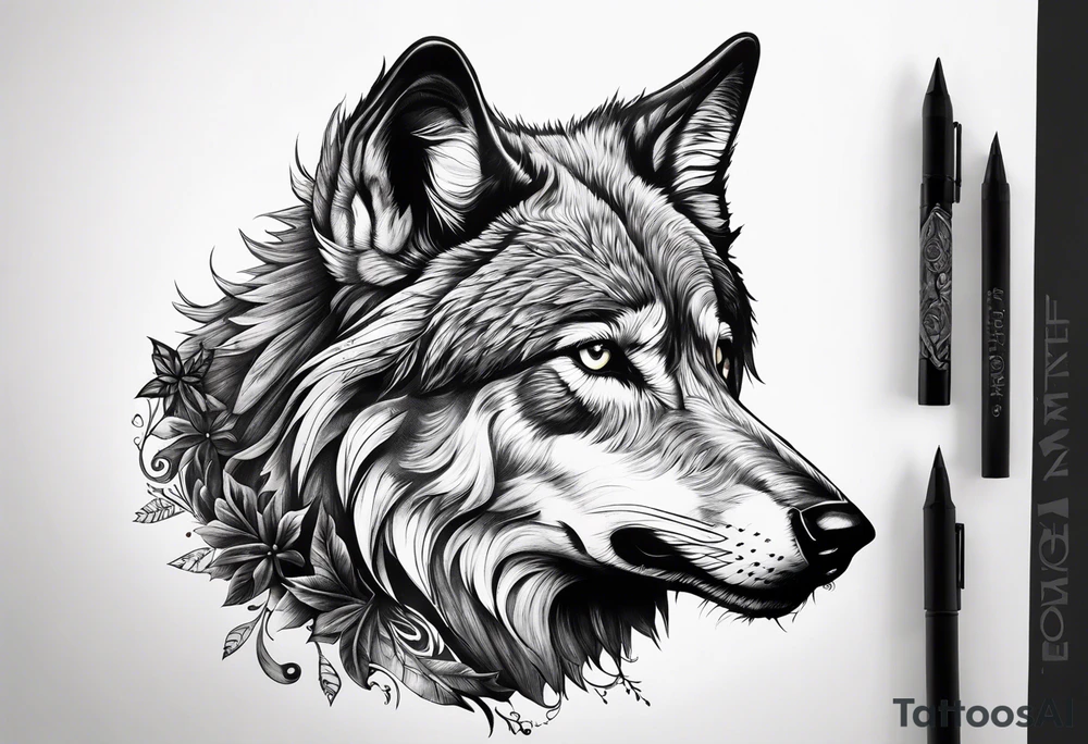 Limbo wolf for a male tattoo tattoo idea