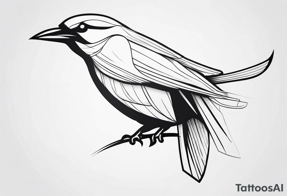 Powerful Bird tattoo idea