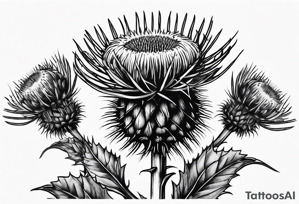 Scottish thistle tattoo idea