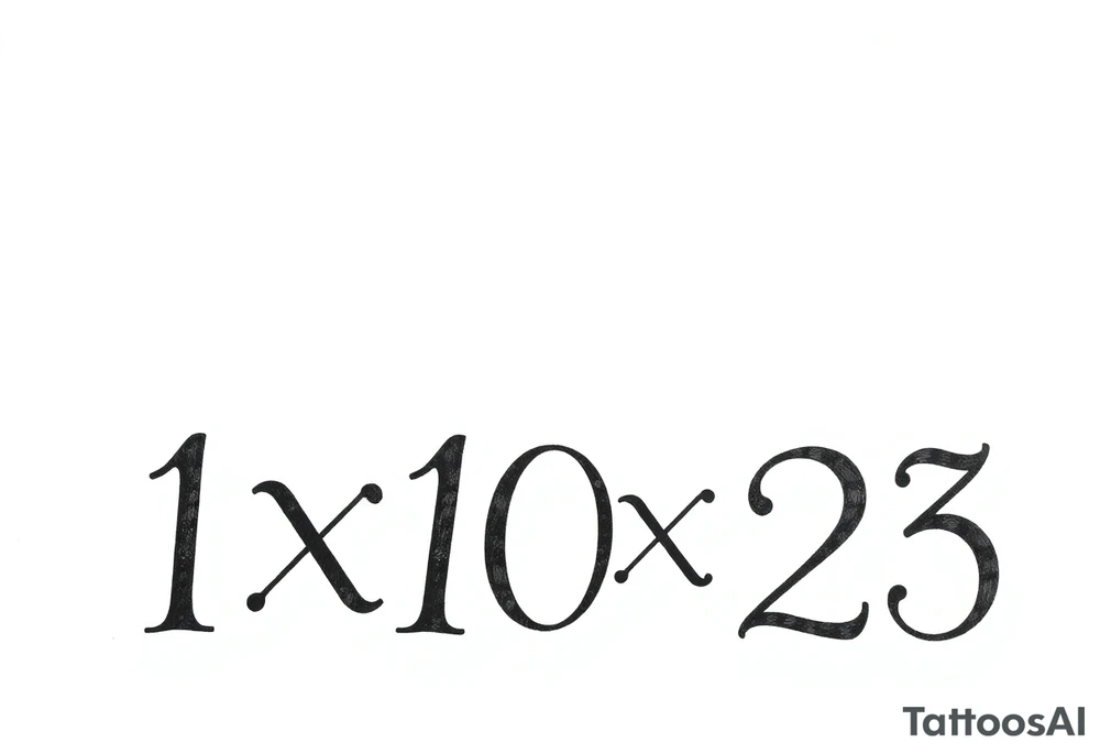 1x10^23 tattoo idea