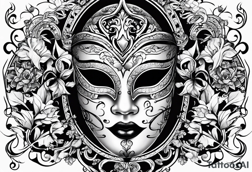 Cool Tattoo Drama two Mask tattoo idea