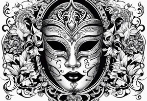 Cool Tattoo Drama two Mask tattoo idea