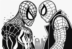 Couple tattoo with Venom and Spider-man tattoo idea
