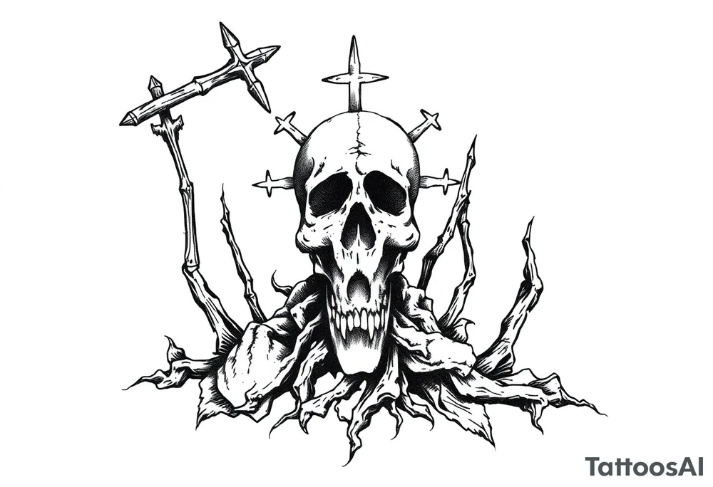Black plague tattoo idea