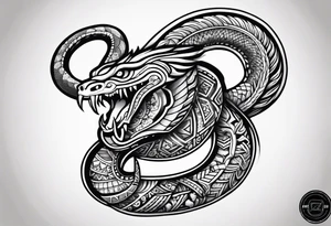 Aztec snake tattoo idea