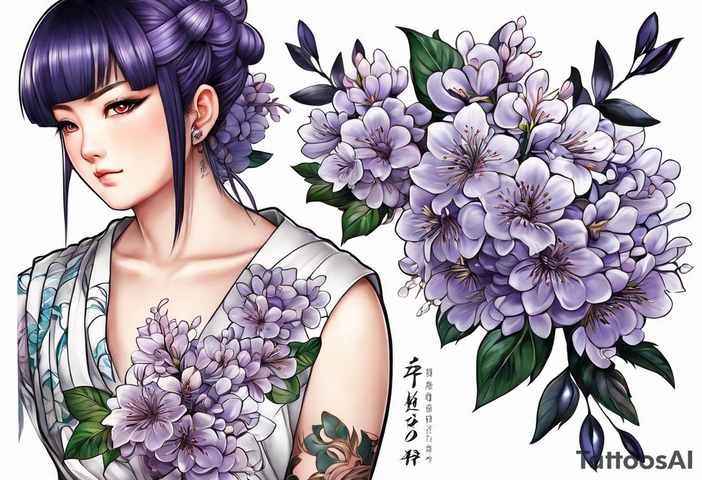 Hinata hyuga lilac tattoo idea