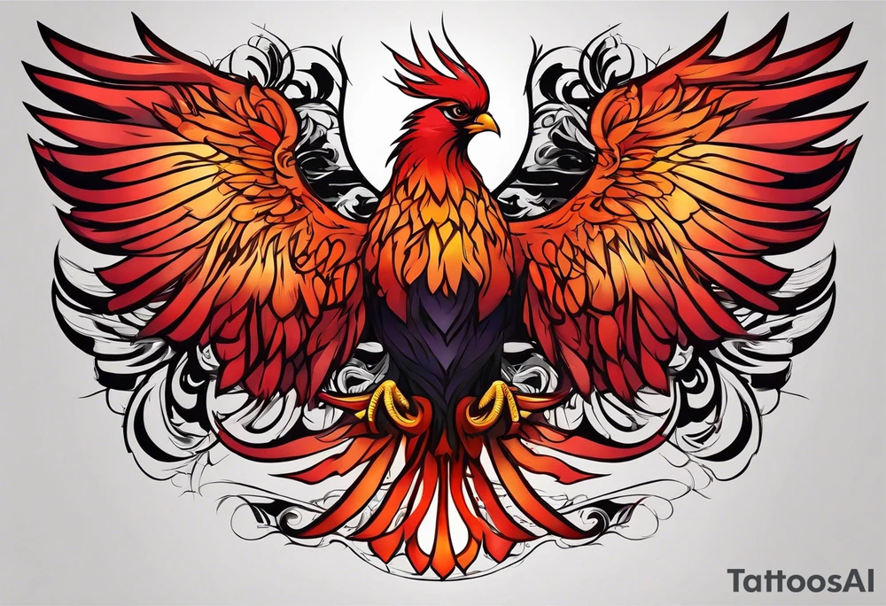 phoenix red tattoo idea