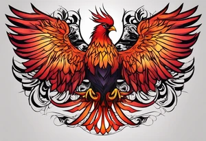 phoenix red tattoo idea
