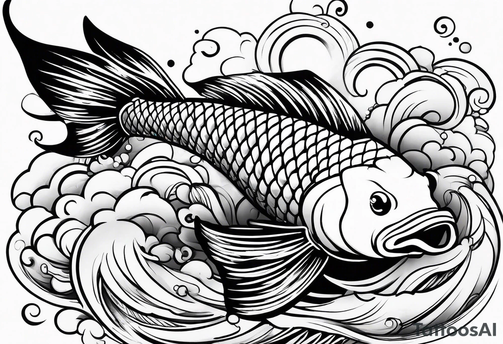Japanese Koi fish Tattoo Sleeve tattoo idea