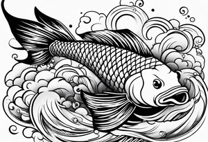 Japanese Koi fish Tattoo Sleeve tattoo idea