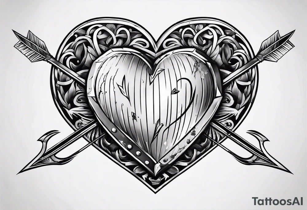 Heart with an arrow through it tattoo idea
