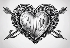 Heart with an arrow through it tattoo idea