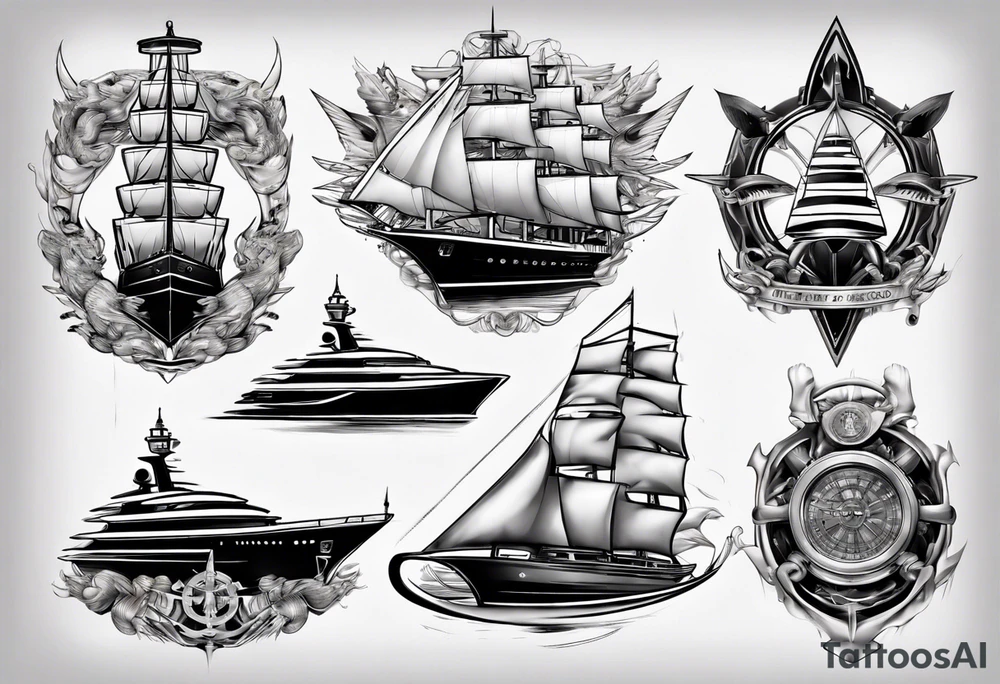 mega yacht tattoo idea