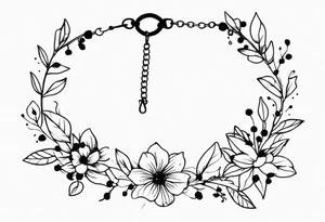 feminine ankle bracelet tattoo tattoo idea