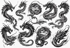 long body dragon tattoo idea