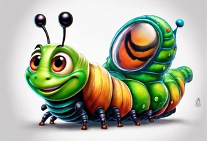 The caterpillar from the Pixar movie bugs life tattoo idea