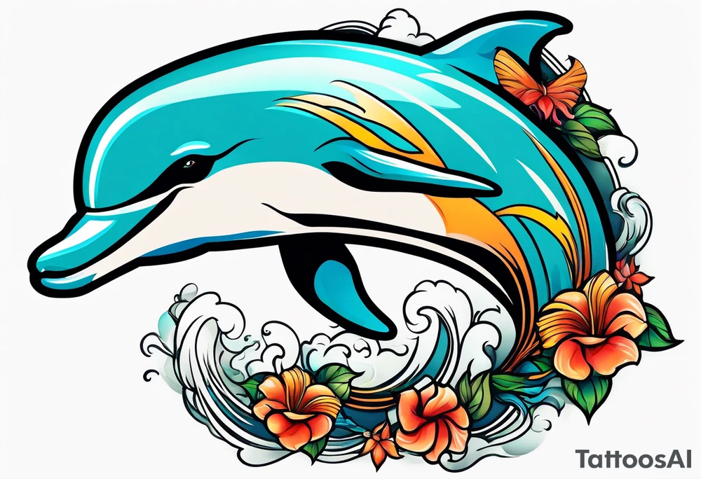 dolphin logo tattoo idea