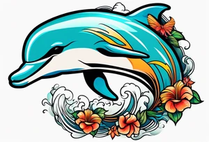 dolphin logo tattoo idea