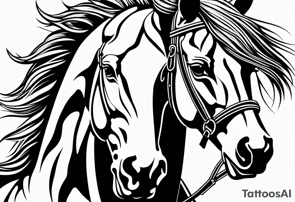 Mustang horse blood tattoo idea