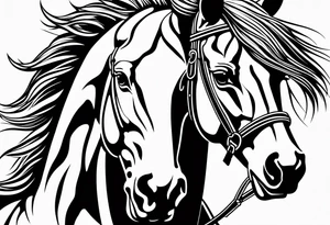 Mustang horse blood tattoo idea