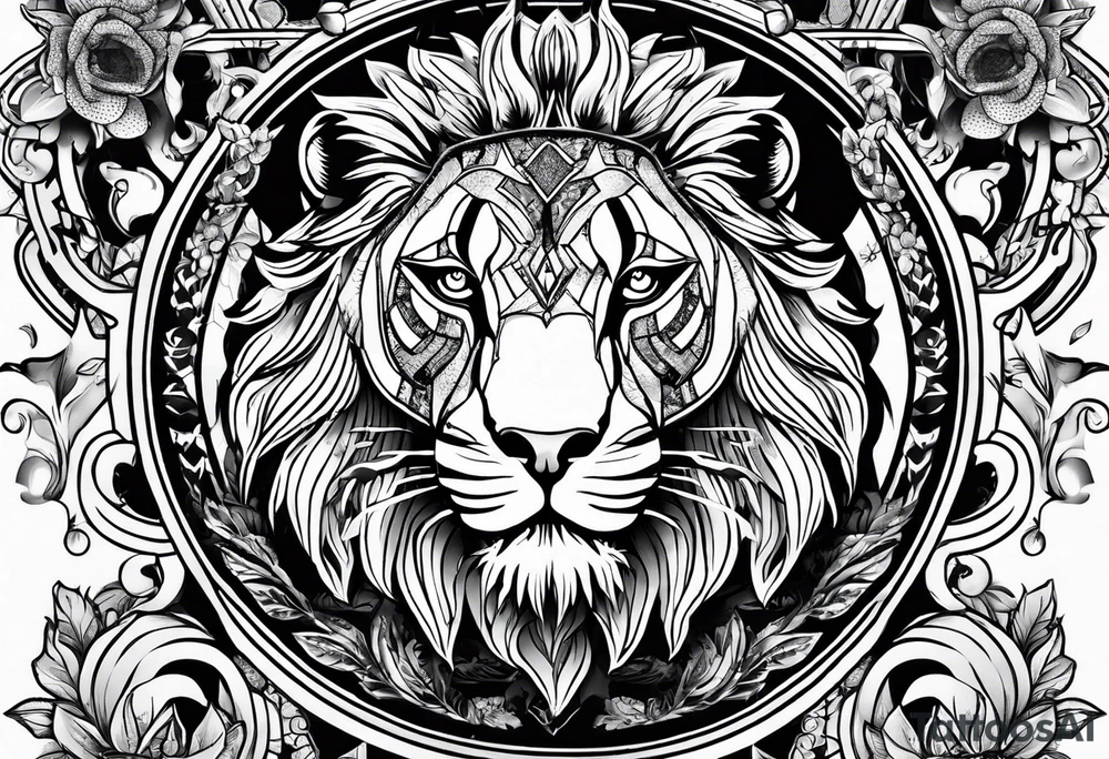 Leo with SWAT symbol tattoo idea