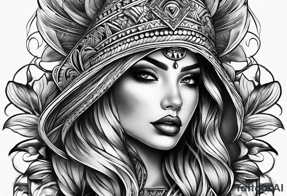 Chicano style tattoo for leg sleeve tattoo idea