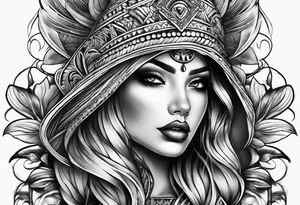Chicano style tattoo for leg sleeve tattoo idea