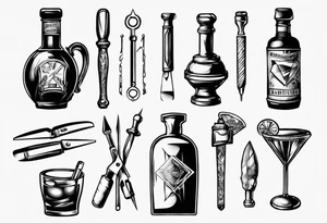 Bartender tools tattoo idea