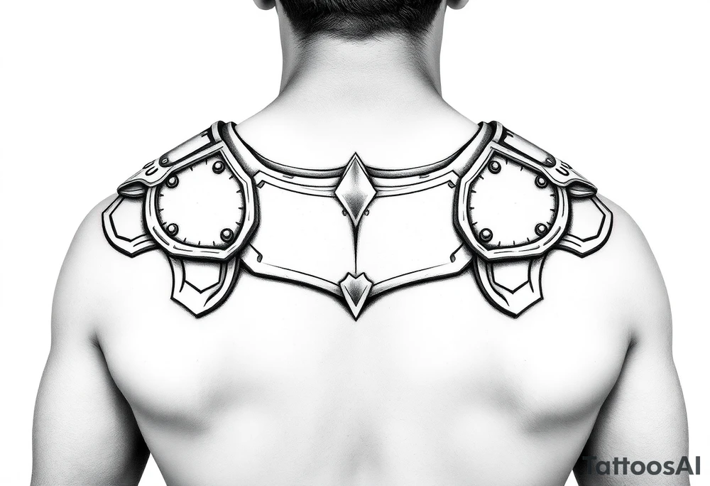 Shoulder plate armour tattoo idea