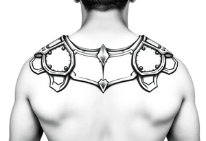 Shoulder plate armour tattoo idea