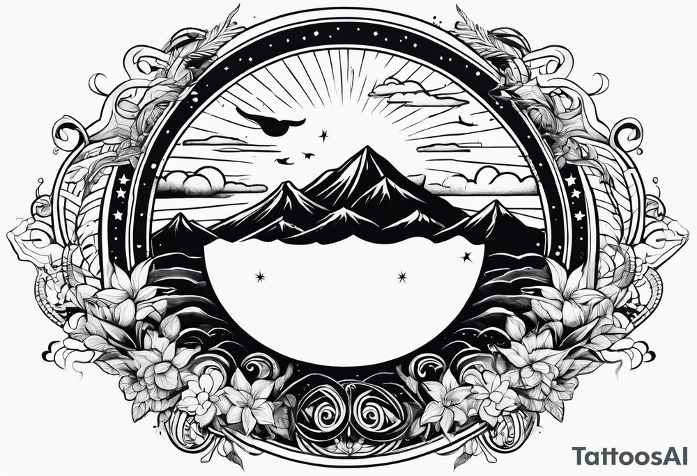 Sun set tattoo idea