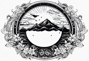 Sun set tattoo idea