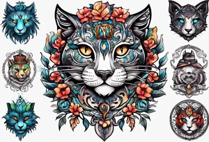 small Cheshire full body tattoo idea