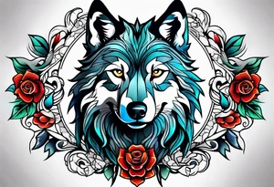Stoned Wolf tattoo idea