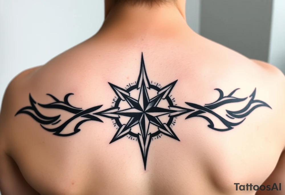 Compass rose tattoo idea