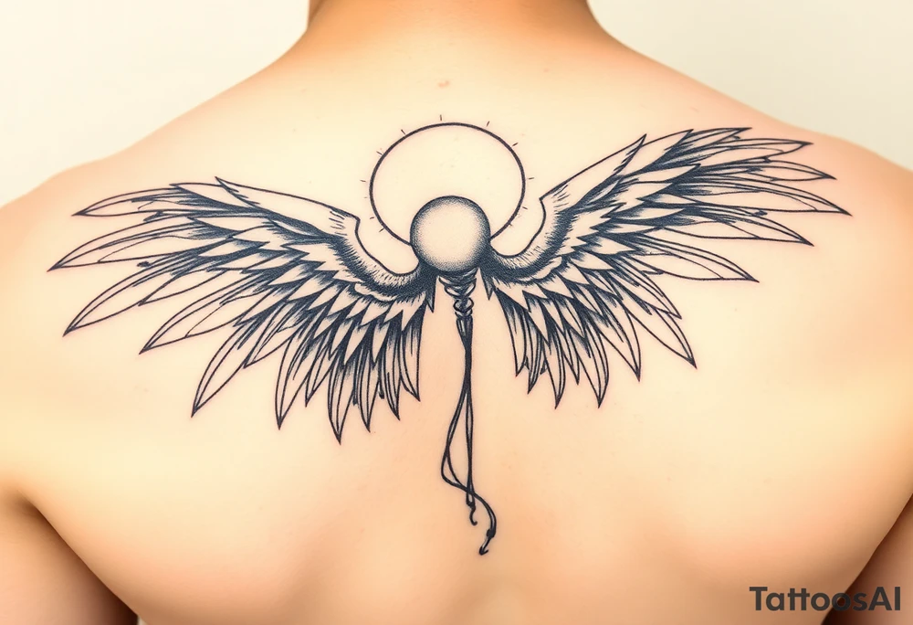 Dark fallen angel tattoo idea