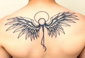 Dark fallen angel tattoo idea