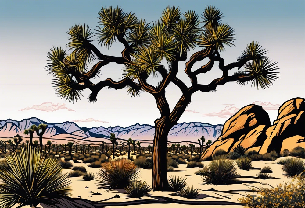 joshua tree tattoo idea